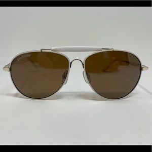 Peppers USA white aviator sunglasses